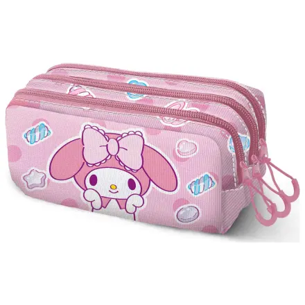 Hello Kitty My Melody triple pencil case product photo