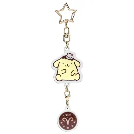 Hello Kitty Pompompurin Aries Astrological Symbol Keychain product photo