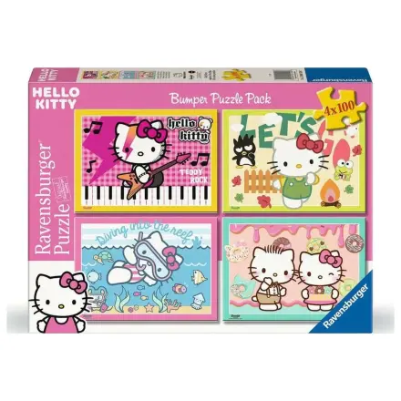 Hello Kitty Puzzle 4-Pack Let's Go, Hello Kitty! (4x100 Pieces) product photo