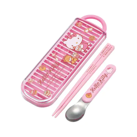 Hello Kitty Chopsticks & Spoon Sweety pink termékfotója