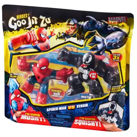 Heroes Goo Jit Zu Marvel Spiderman and Venom pack 2 figures product photo