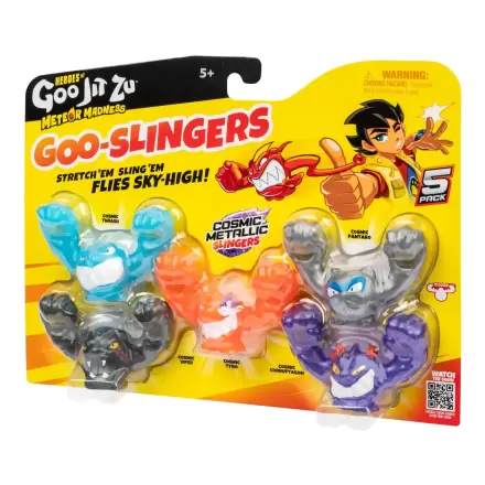 Heroes of Goo Jit Zu Meteor Madness Stretch Figures 5-Pack Goo Slingers Cosmic Metallic Slingers 5 cm product photo