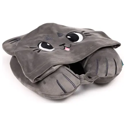 Hoodeazzz Cats Beans & Co hooded travel pillow product photo