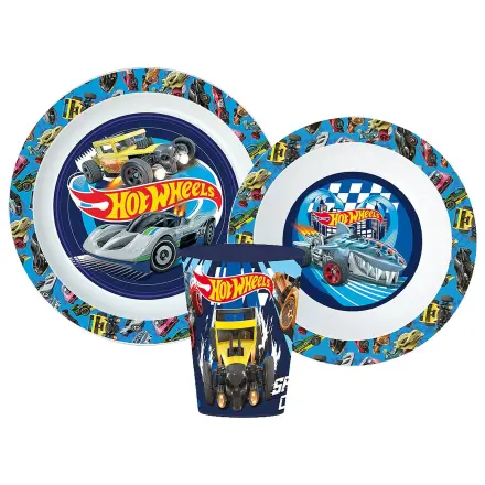 Hot Wheels Blue Fire dinnerware set, micro plastic set with 260 ml cup product photo