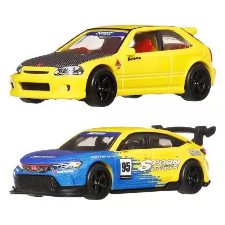 Hot Wheels Premium Car Culture Diecast Vehicle 2-Pack 1/64 '99 Honda Civic Type R (EK9) & Honda Civic Type R product photo