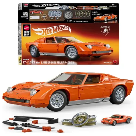 Hot Wheels Premium Mattel Brick Shop Building Set 1/12 Lamborghini Miura P400 SV product photo