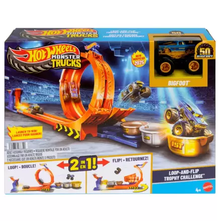 Hot Wheels Monster Trucks Loop and Flip Trophy Challenge Playset termékfotója