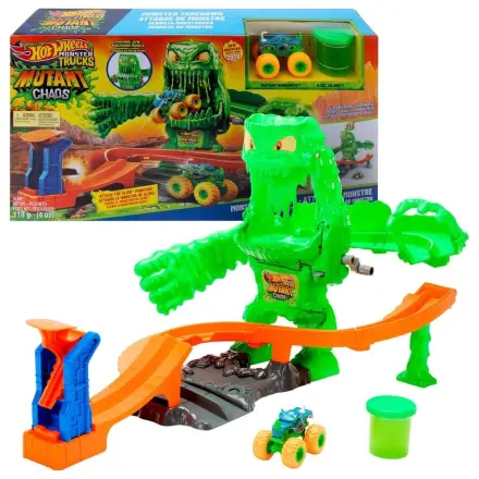 Hot Wheels Monster Trucks Mutant Chaos Monster Takedown Playset product photo