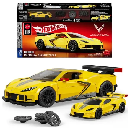 Hot Wheels Speed Mattel Brick Shop Building Set 1/32 '20 Corvette C8.R product photo