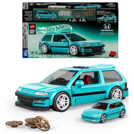 Hot Wheels Speed Series Mattel Brick Shop Building Set 1/32 Custom ’90 Honda Civic EF product photo