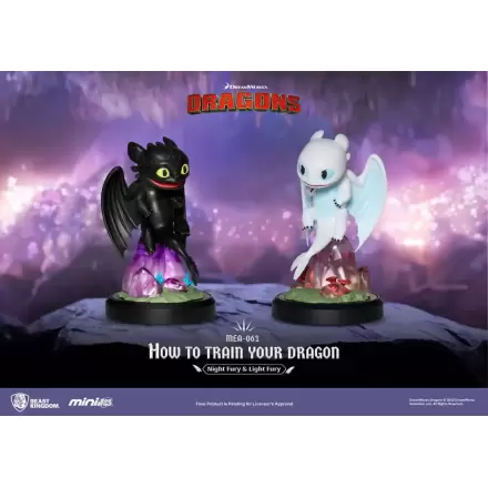 How To Train Your Dragon Mini Egg Attack Figures 2-Pack Night Fury & Light Fury 10 cm product photo