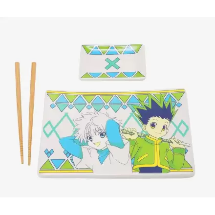 Hunter x Hunter Ceramic Sushi Set with Chopsticks Gon & Killua termékfotója