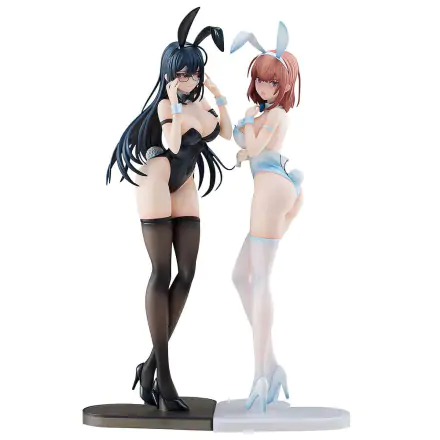 Ikomochi Original Character Statues 1/6 Black Bunny Aoi & White Bunny Natsume (re-run) 30 - 31 cm product photo