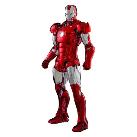 Iron Man Movie Masterpiece Diecast Action Figure 1/6 Iron Man Mark III (Red & Chrome Version) Hot Toys Exclusive 32 cm product photo