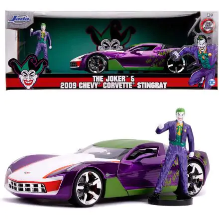 DC comics Joker Chevy Corvette Stingray 2009 car + figure set product photo