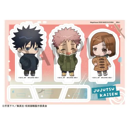 Jujutsu Kaisen Buddycolle Acrylic Stand 5th Anniversary C Megumi Fushiguro, Yuji Itadori & Nobara Kugisaki 10 cm product photo