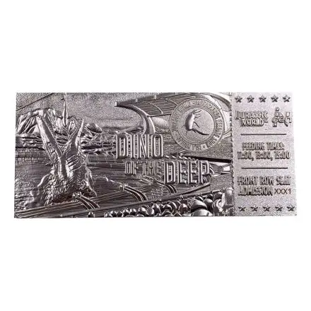Jurassic Park Replica Mosasaurus Ticket Ticket (silver plated) product photo
