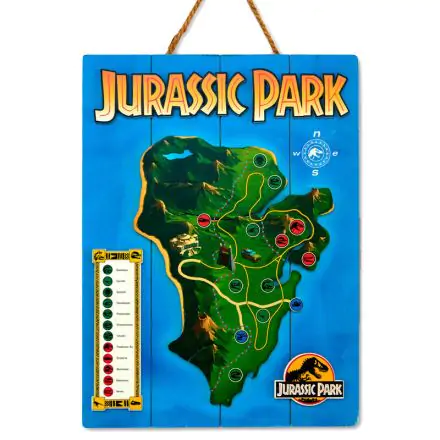 Jurassic Park Nublar Island Woodart 3D Print wooden sign product photo