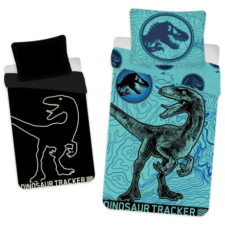 Jurassic World Dinosaur Tracker Glow in the Dark Duvet Cover product photo