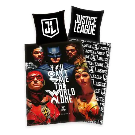 Justice League Duvet Set You Can´t Save The World Alone 135 x 200 cm / 80 x 80 cm product photo