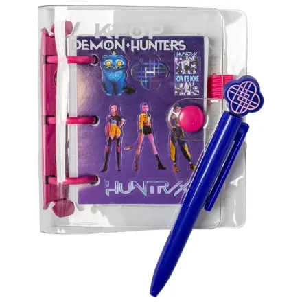 K-pop Demon Hunters Purple Mini Notebook with Pen and Stickers product photo