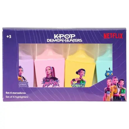 K-pop Demon Hunters Stars mini highlighter set 4 pcs product photo
