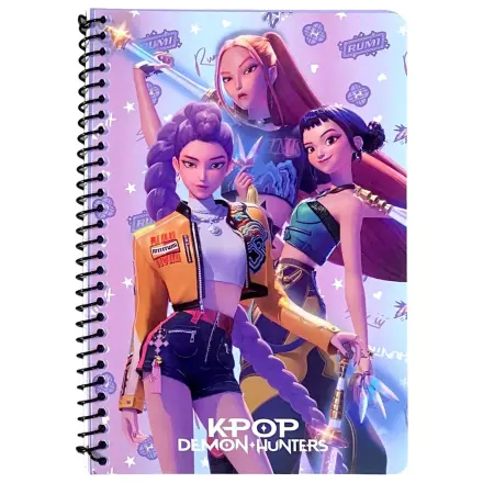 K-pop Demon Hunters Warrior Trio B/5 Lined Spiral Notebook 70 Sheets product photo
