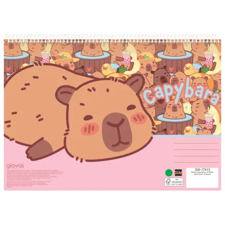 Capybara Happy Life A/4 Spiral Sketchbook, 30 sheets product photo