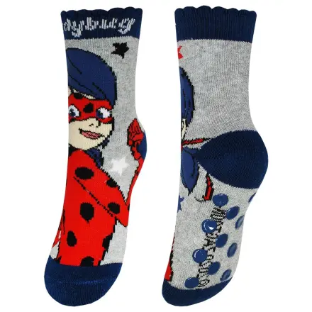 Miraculous: Tales of Ladybug & Cat Noir Adventures Grey Kid Thick Anti-Slip Socks 31/34 product photo