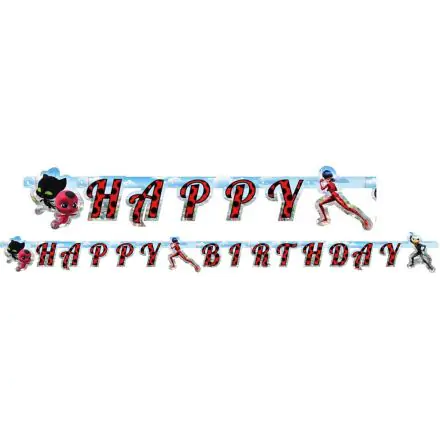 Miraculous: Tales of Ladybug & Cat Noir Adventures Happy Birthday Inscription 200 cm product photo