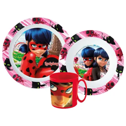 Miraculous: Tales of Ladybug & Cat Noir Adventures Heroes Dinnerware Set, Micro Plastic Set with Mug product photo
