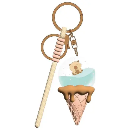 KAWAII Ice Cream Capybara Keychain product photo