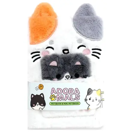 KAWAII Lola the Cat Premium Fluffy Notebook + 1 Mini product photo