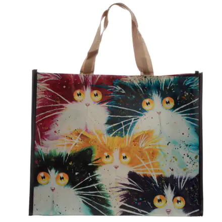 Kim Haskins cats shopping bag product photo