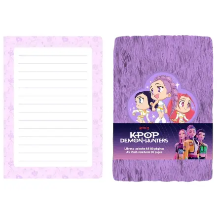 Kpop Demon Hunters Chibi A5 plush notebook product photo