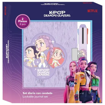 Kpop Demon Hunters Chibi diary set + 4-colour pen product photo