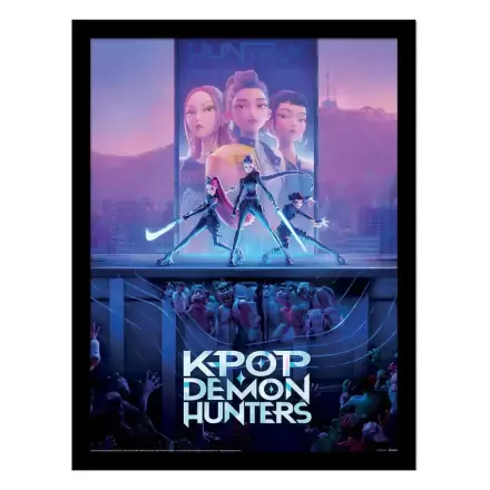 KPop Demon Hunters Collector Print Framed Poster Movie Key Art product photo