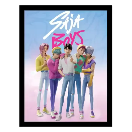 KPop Demon Hunters Collector Print Framed Poster Saja Boys product photo