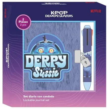 Kpop Demon Hunters Derpy diary set + 4-colour pen product photo