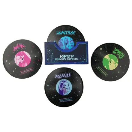 KPop Demon Hunters Set of 4 Coasters Hunters & Demons Soundtrack product photo