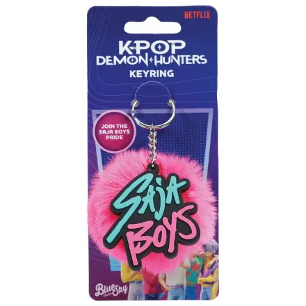 KPop Demon Hunters Pom Pom Keychain Saja Boys product photo