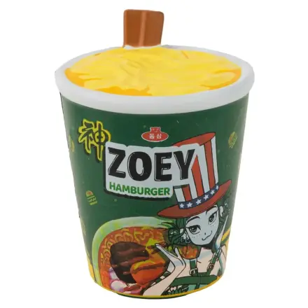 KPop Demon Hunters Squishy Anti Stress Figure Zoey Hamburger Noodles product photo
