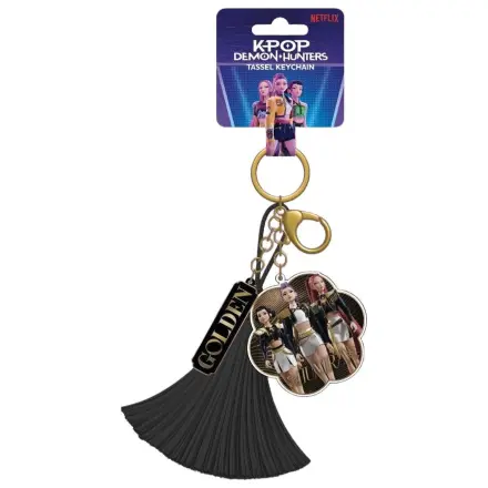 KPop Demon Hunters Tassel Keychain Golden product photo