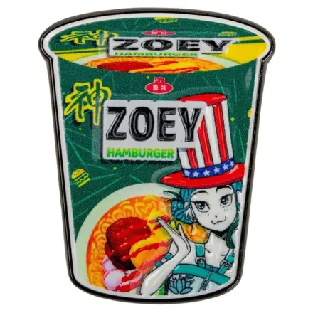 KPop Demon Hunters Pin Zoey Hamburger Noodles product photo