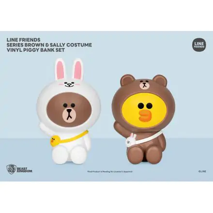 Line Friends Series Vinyl Piggy Bank Set Brown & Sally 21 - 25 cm product photo