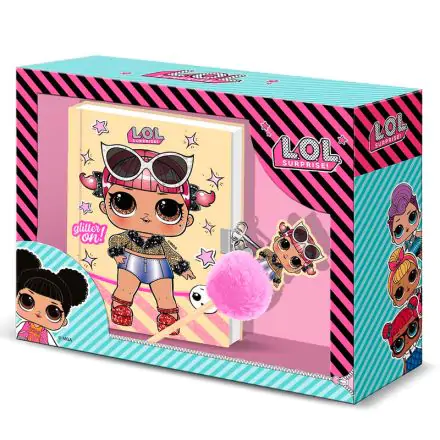 LOL Surprise Glitter diary with key + pompon pen set product photo