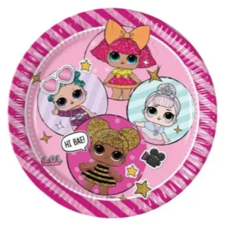 LOL Surprise Glitterati Paper Plates, Pack of 8, 23 cm, FSC product photo