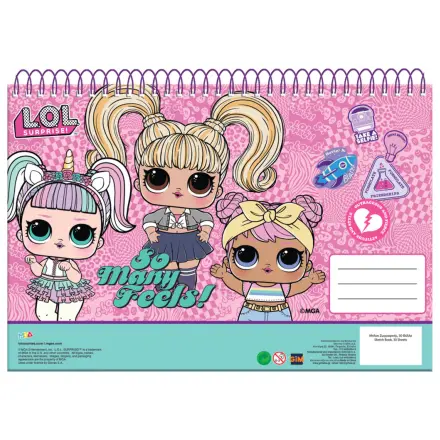 LOL Surprise Many Feels A/4 Spiral Sketchbook, 30 sheets product photo