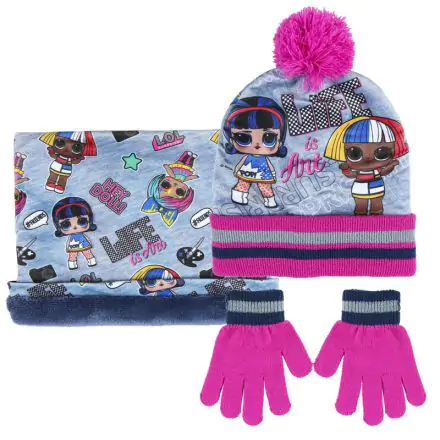LOL Surprise Kids winter set snood hat gloves product photo