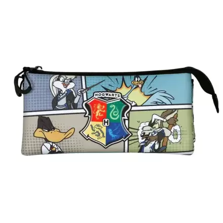 Looney Tunes Harry Potter 100th Anniversary triple pencil case product photo